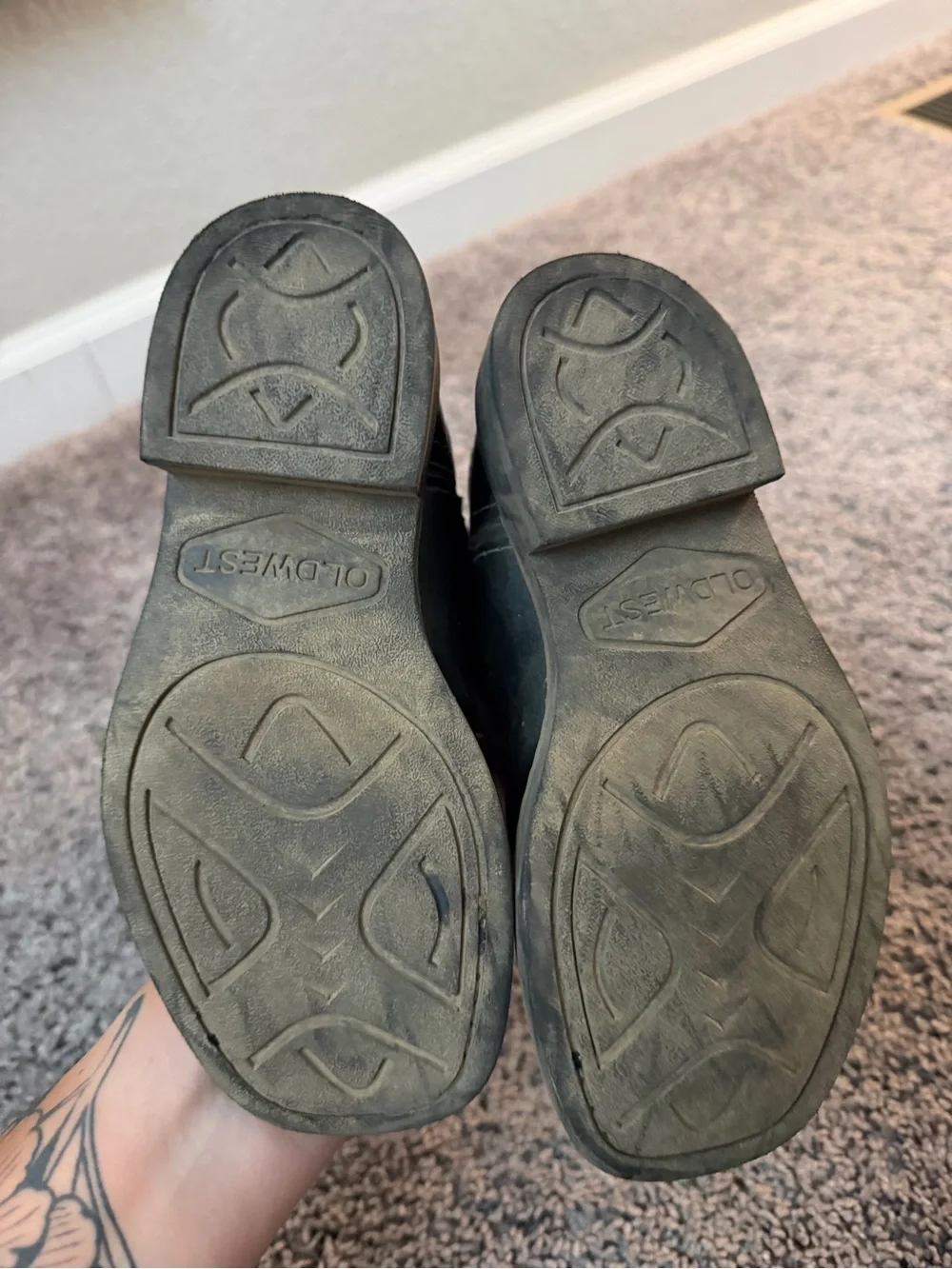 Old West Black and Blue Kids Western Boots
